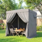 Apsauginis Pop-Up lauko paviljonas su tinklinėmis sienelėmis – Paveikslėlis 9