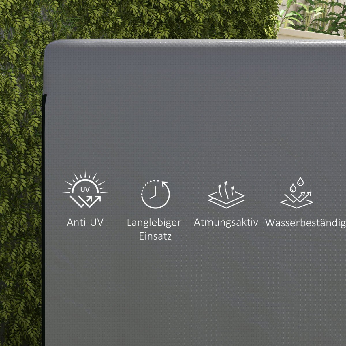 Apsauginis uždangalas sodo baldams su užtrauktuku 215x155x150 cm – Paveikslėlis 4