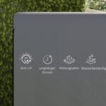 Apsauginis uždangalas sodo baldams su užtrauktuku 215x155x150 cm – Paveikslėlis 4