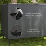 Apsauginis uždangalas sodo baldams su užtrauktuku 215x155x150 cm – Paveikslėlis 5