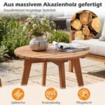 Apvalus akacijos medienos staliukas (Natūrali) – Paveikslėlis 3