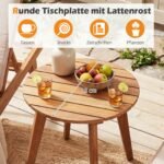 Apvalus akacijos medienos staliukas (Natūrali) – Paveikslėlis 4