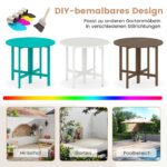 Apvalus sulankstomas akacijos medienos sodo stalas (Natūrali) – Paveikslėlis 3