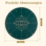 Apvalus sulankstomas pokerio stalo kilimėlis su neslystančiu pagrindu (Žalia) – Paveikslėlis 2