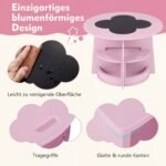 Apvalus vaikiškas stalas su 4 kėdutėmis ir integruotomis daiktadėžėmis (Rožinė) – Paveikslėlis 4