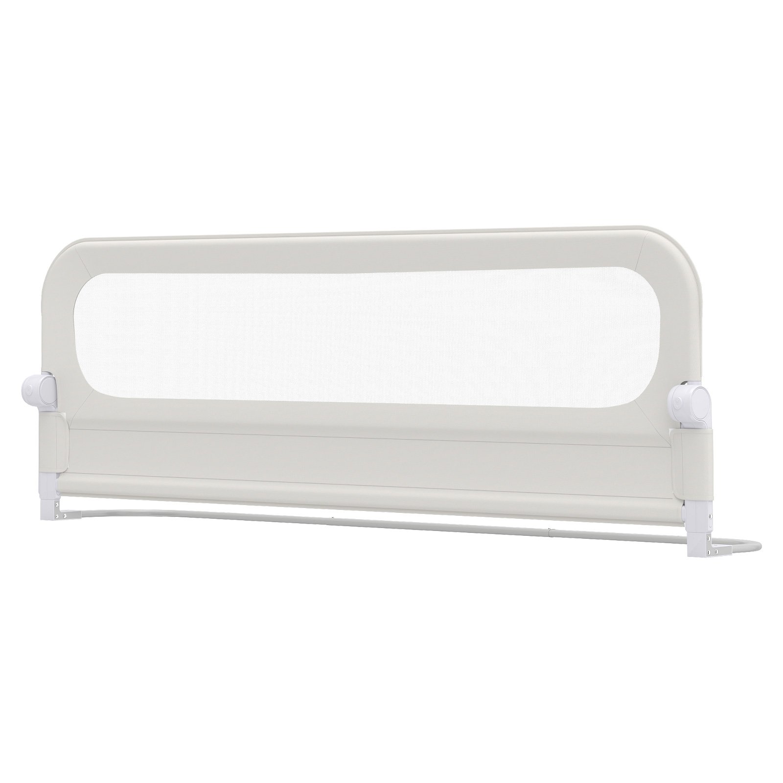 Atlenkiamas reguliuojamo aukščio lovos apsauginis barjeras vaikams 178 cm (Balta)