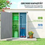 Atspari oro sąlygoms sodo įrankių spintelė su lentynomis – Paveikslėlis 4