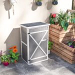 Atspari oro sąlygoms sodo įrankių spintelė su lentynomis – Paveikslėlis 7