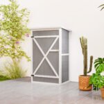 Atspari oro sąlygoms sodo įrankių spintelė su lentynomis – Paveikslėlis 9