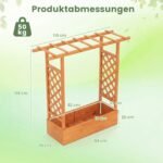 Aukštas gėlynas su atraminėmis grotelėmis ir stogeliu (Oranžinė)