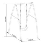 Aukštas plieninis lauko stovas vienvietėms sūpynėms – Paveikslėlis 8