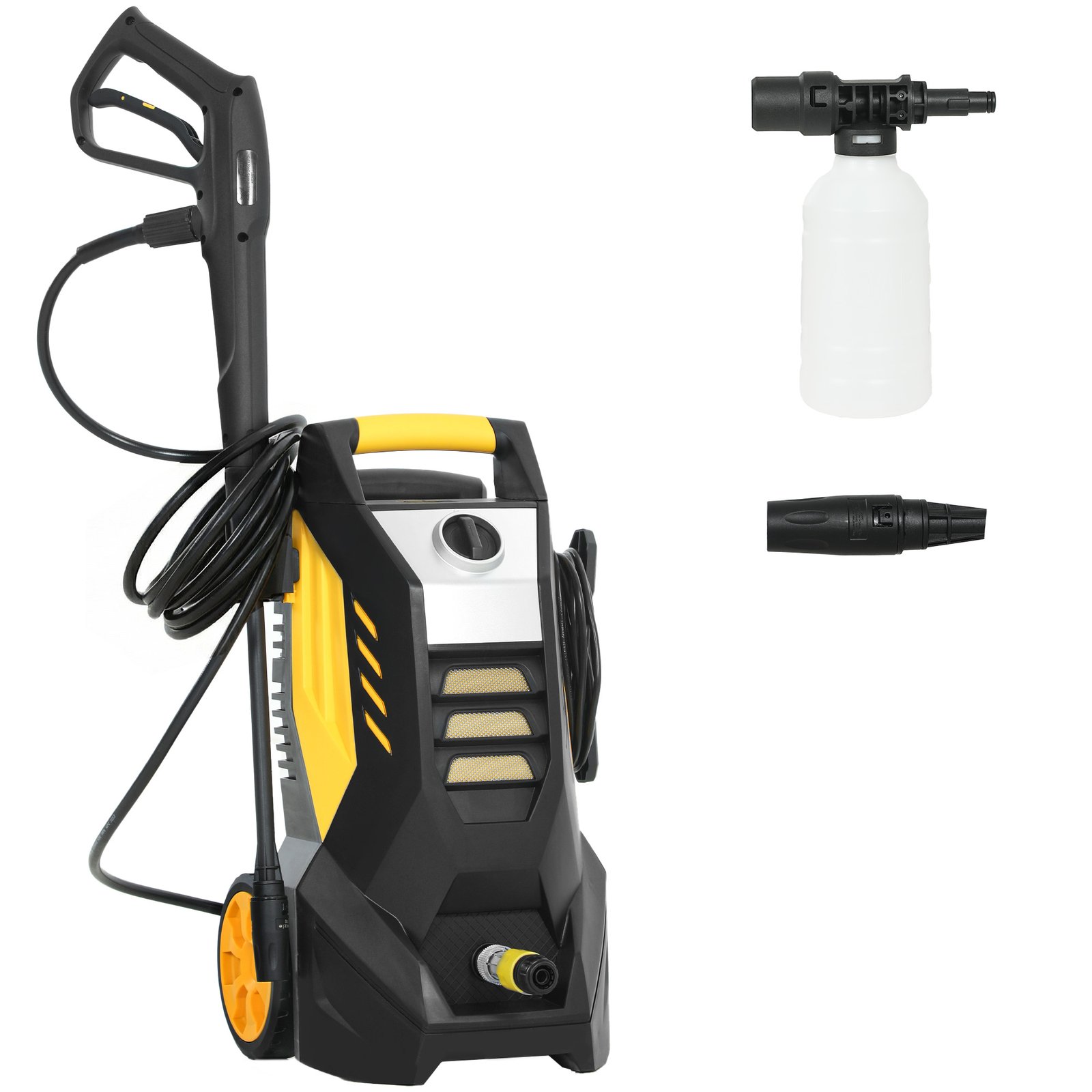 Aukšto slėgio plovykla su aliuminio pompa ir reguliuojamu antgaliu