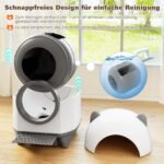 Automatinė savaime išsivalanti kačių kraiko dėžė su programėlės valdymu 80 L (Balta)