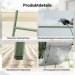 Balkono baldų komplektas 3 dalių su reguliuojamomis kojelėmis