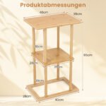 Bambukiniai šoniniai staliukai su lentynėlėmis (Natūrali) – Paveikslėlis 2