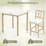 Baro stalas 4 asmenims su 4 kėdėmis (Balta) – Paveikslėlis 2