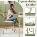 Baro stalas 4 asmenims su 4 kėdėmis (Balta) – Paveikslėlis 4