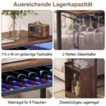 Baro stalas su RGB apšvietimu ir integruota įkrovimo stotele (Ruda) – Paveikslėlis 4