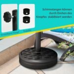 Betoninis skėčio stovas 18 kg su reguliuojamu koto laikikliu – Paveikslėlis 4