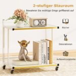 C formos mobilus staliukas su 2 atviromis lentynomis (Balta) – Paveikslėlis 4