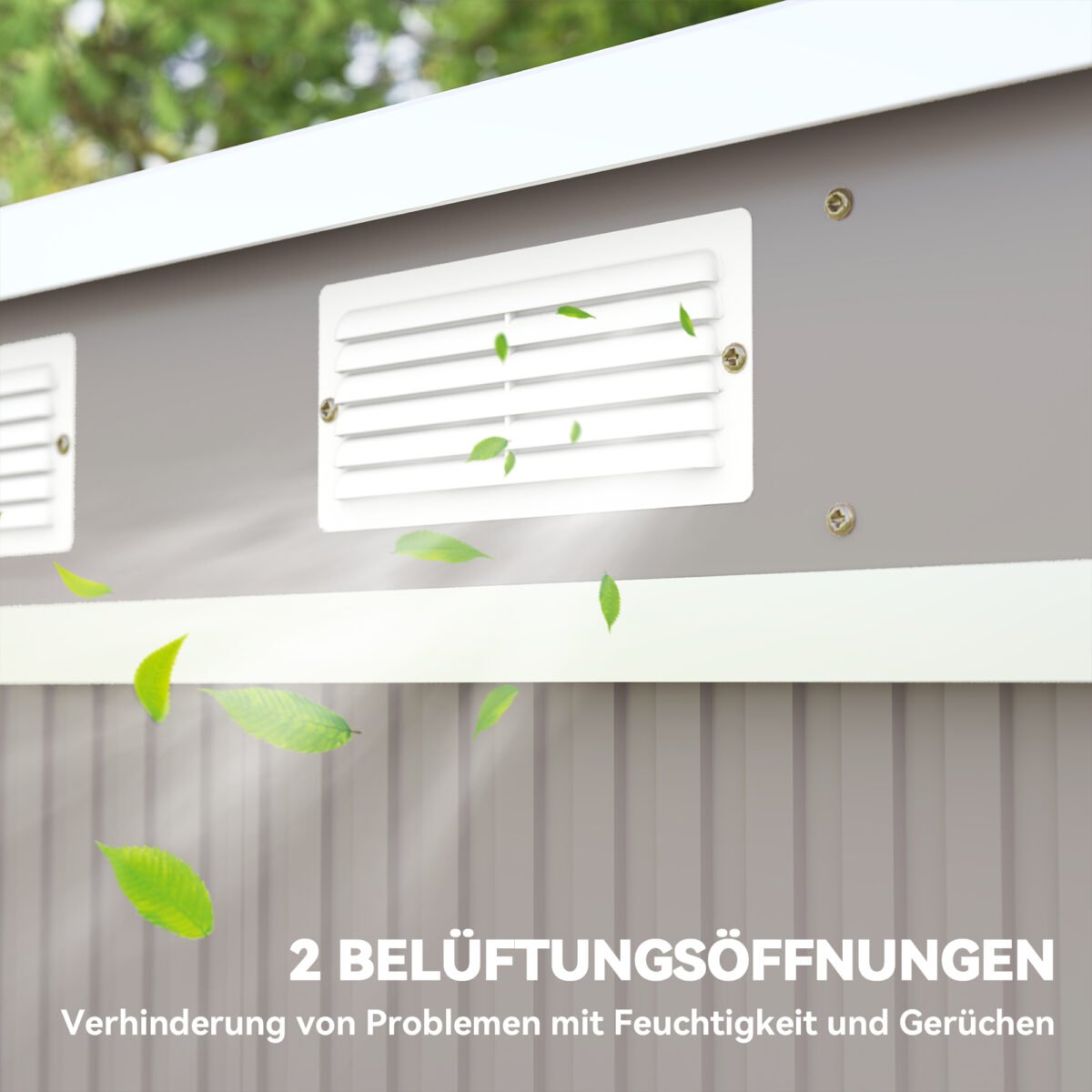 Cinkuoto plieno įrankių pašiūrė su ventiliacijos langais – Paveikslėlis 7