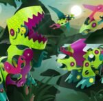 Clixo Dino tematikos magnetinių kaladėlių rinkinys, 36 elementų – Paveikslėlis 4