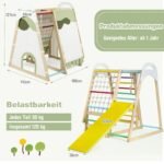 Medinė vidaus žaidimų aikštelė su čiuožykla ir laipiojimo elementais (Natūrali) – Paveikslėlis 5