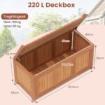 Daugiafunkcinė medinė sodo dėžė 220 L (Natūrali) – Paveikslėlis 2