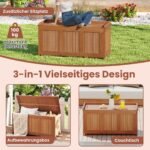 Daugiafunkcinė medinė sodo dėžė 220 L (Natūrali) – Paveikslėlis 3