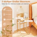 Daugiafunkcinis bambukinis šoninis staliukas (2 dalių rinkinys) (Natūrali) – Paveikslėlis 4