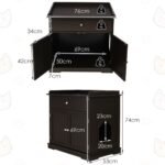 Daugiafunkcis kačių namelis su stalčiumi (Ruda) – Paveikslėlis 2