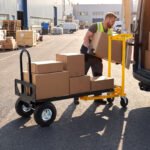 Daugiapozicinis sulankstomas rankinis transportavimo vežimėlis (Geltona) – Paveikslėlis 4