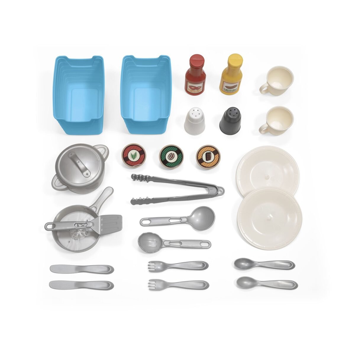 Didelė vaikiška žaidimų virtuvėlė su garsais, šviesomis ir priedais – Paveikslėlis 16