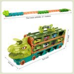 Dinozauro transporteris su išskleidžiama 2,1 m trasa automobiliukams – Paveikslėlis 8