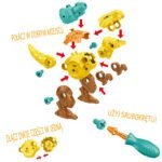 Dinozaurų konstravimo rinkinys trims dinozaurams su gręžtuvu ir atsuktuvu – Paveikslėlis 10