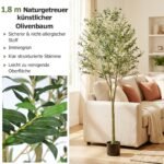 Dirbtinis alyvmedis su plastikiniu vazonu 180 cm aukščio (Žalia) – Paveikslėlis 4