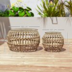 Dviejų dalių atsparūs oro sąlygoms poliratano šoniniai staliukai su grūdinto stiklo stalviršiais – Paveikslėlis 3