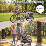 Dviračio vežimėlis-priekaba šunims iki 80 kg (Balta) – Paveikslėlis 3