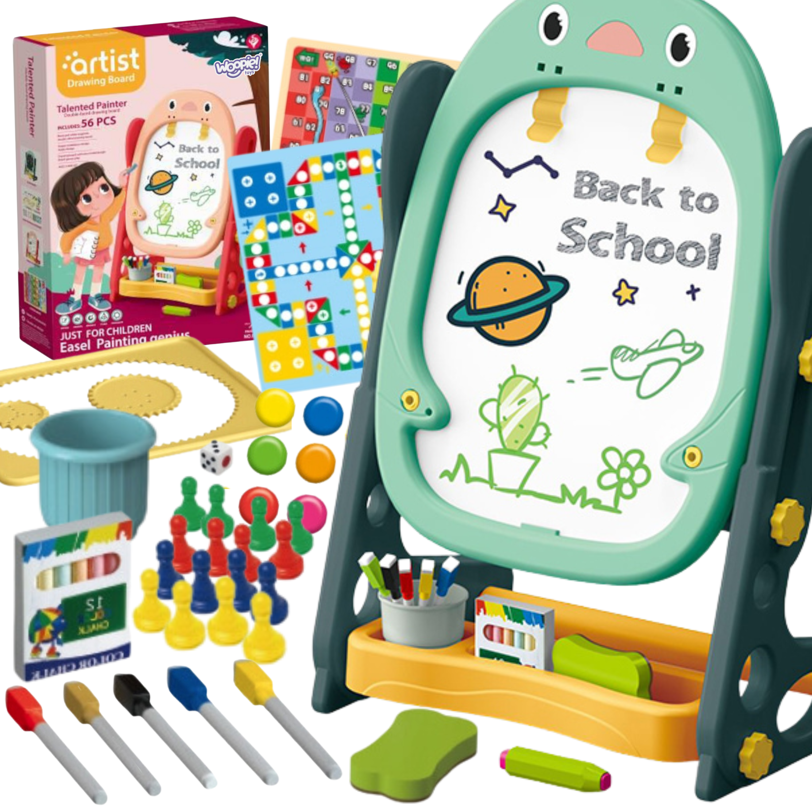 Dvipusė magnetinė ugdomoji lenta 8 viename