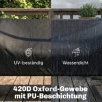 Dviviečių sodo sūpynių vandeniui ir UV spinduliams atsparus apsauginis uždangalas