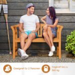 Dvivietis akacijos medienos sodo lauko suoliukas (Natūrali) – Paveikslėlis 4