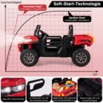 Dvivietis elektrinis savivartis su automatine krovimo platforma ir nuotoliniu valdymu (Raudona) – Paveikslėlis 3