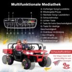 Dvivietis elektrinis savivartis su automatine krovimo platforma ir nuotoliniu valdymu (Raudona) – Paveikslėlis 5