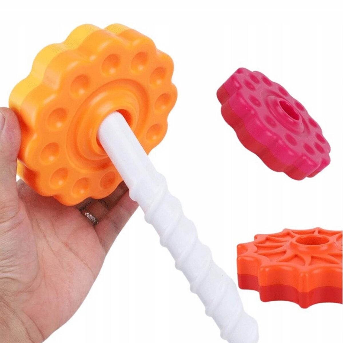 Edukacinė sukama piramidė su spalvotais žiedais – Paveikslėlis 7