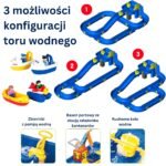 Edukacinė vandens trasa su kanalais ir valtimis