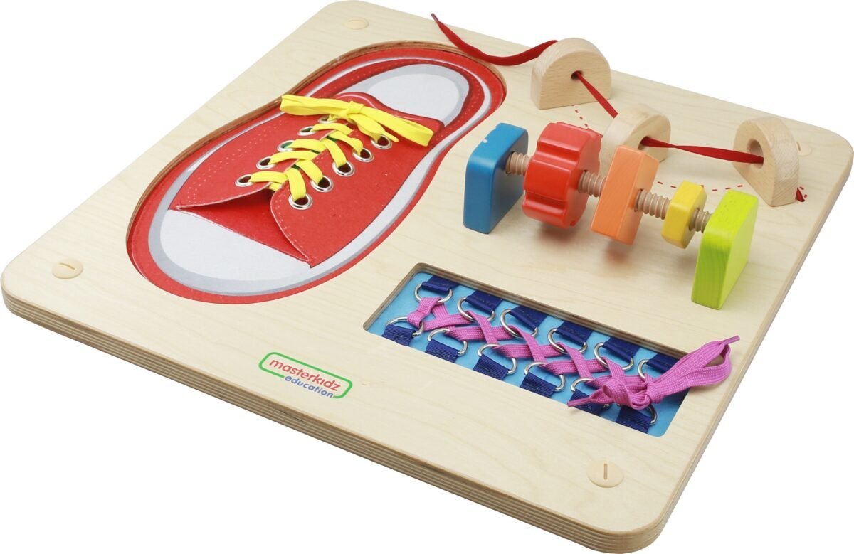 Edukacinė varstymo ir rišimo lenta Montessori – Paveikslėlis 8