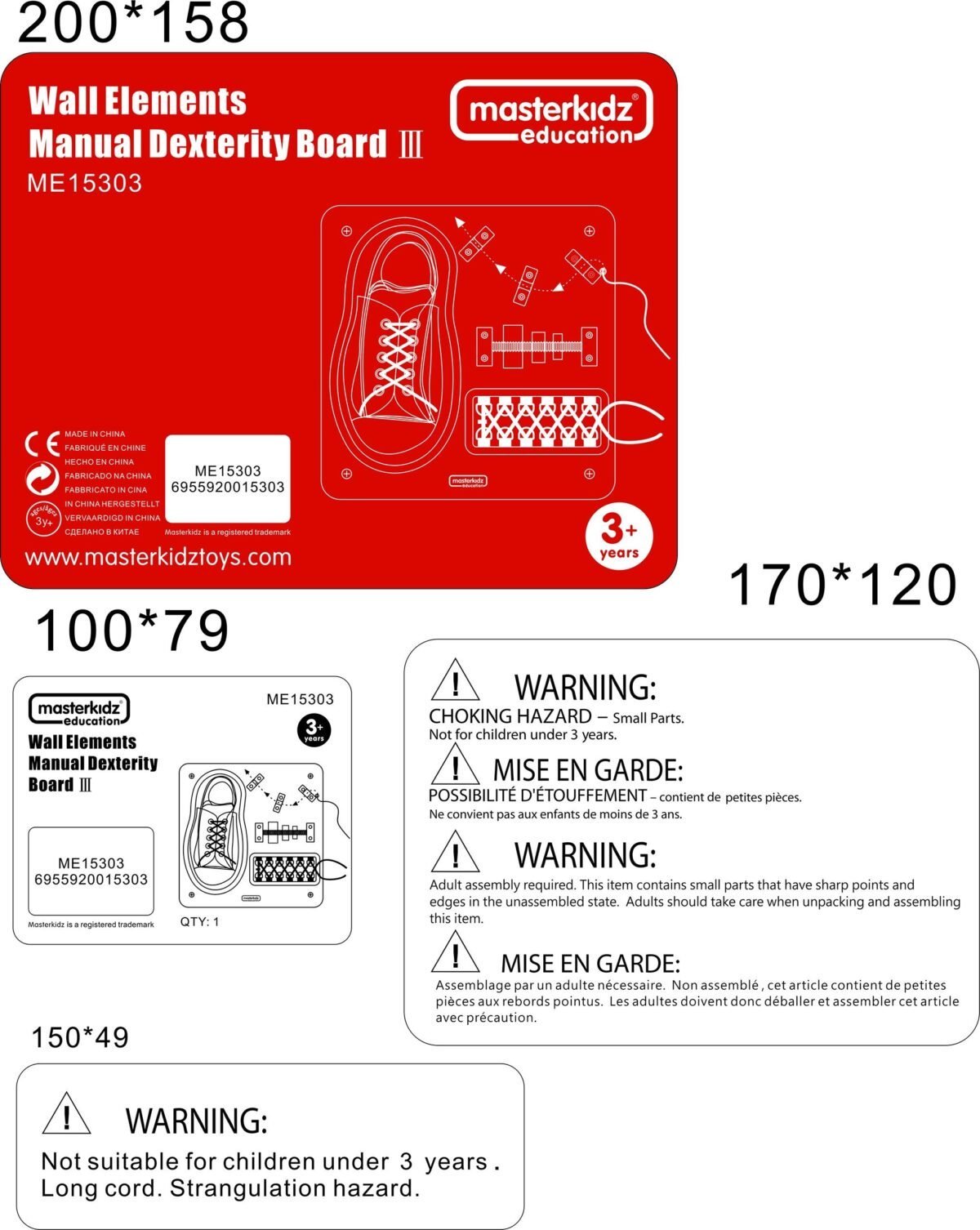 Edukacinė varstymo ir rišimo lenta Montessori – Paveikslėlis 9