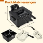 Elektrinė gruzdintuvė 5L talpos 1700W galios (Juoda) – Paveikslėlis 5