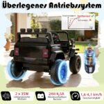 Elektrinis Vaikiškas Automobilis 24 V su Nuotolinio Valdymo Pultu (Juoda)