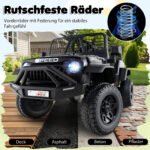 Elektrinis vaikiškas automobilis 24V su nuotolinio valdymo pultu (Juoda) – Paveikslėlis 4